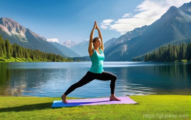 아웃도어 테라피의 기초 강의 - **Prompt 2: Peaceful Morning Meditation in a Forest Clearing**
    A person is seated calmly on a sm...